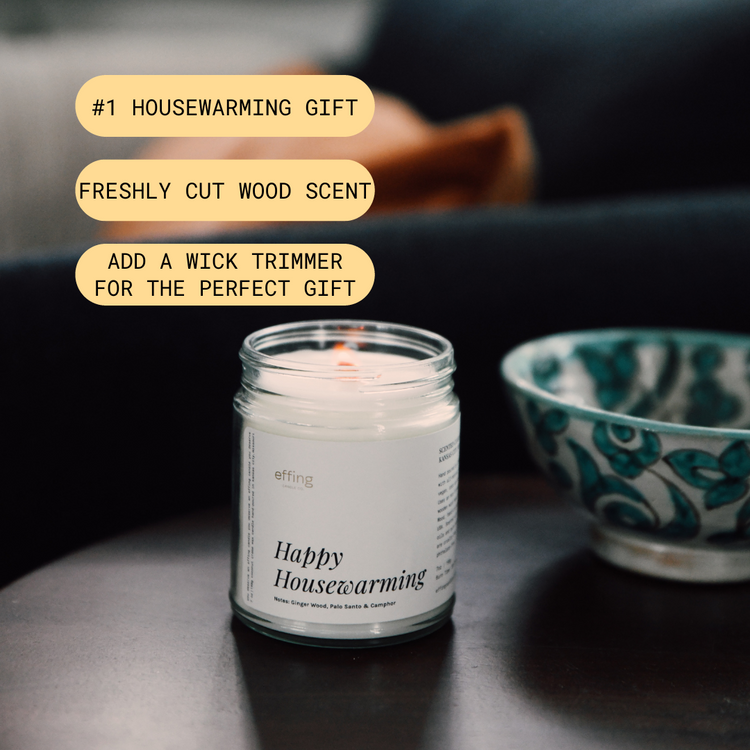 Best housewarming gift. Nontoxic and organic wooden wick candles