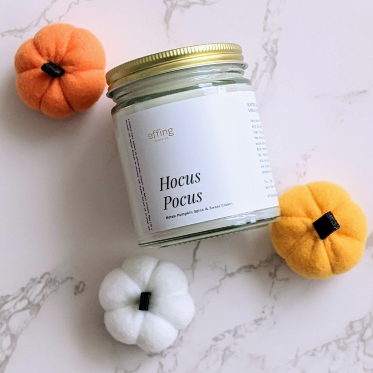 hocus pocus pumpkin spice wooden wick candle