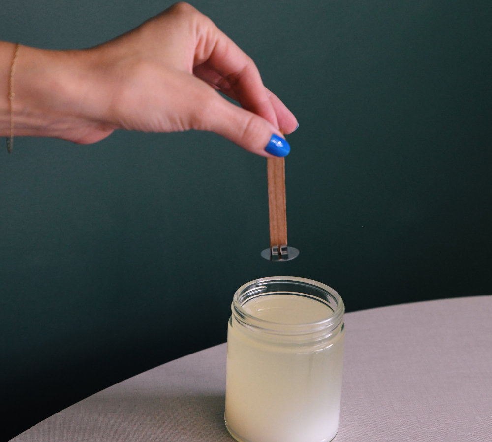 How to clean empty candle jars with hot water