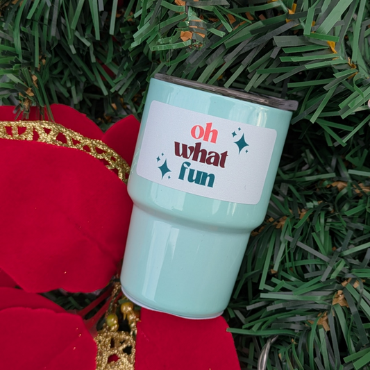 Oh What Fun Candy Cane Scented Candle - Mint Green Tumbler