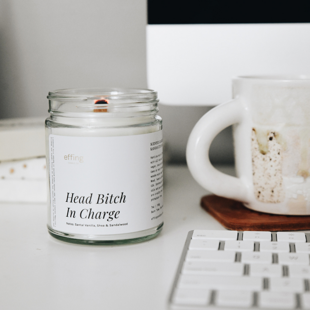 Effing Candle Co Shop All Bestsellers | Head Bitch In Charge Candle 