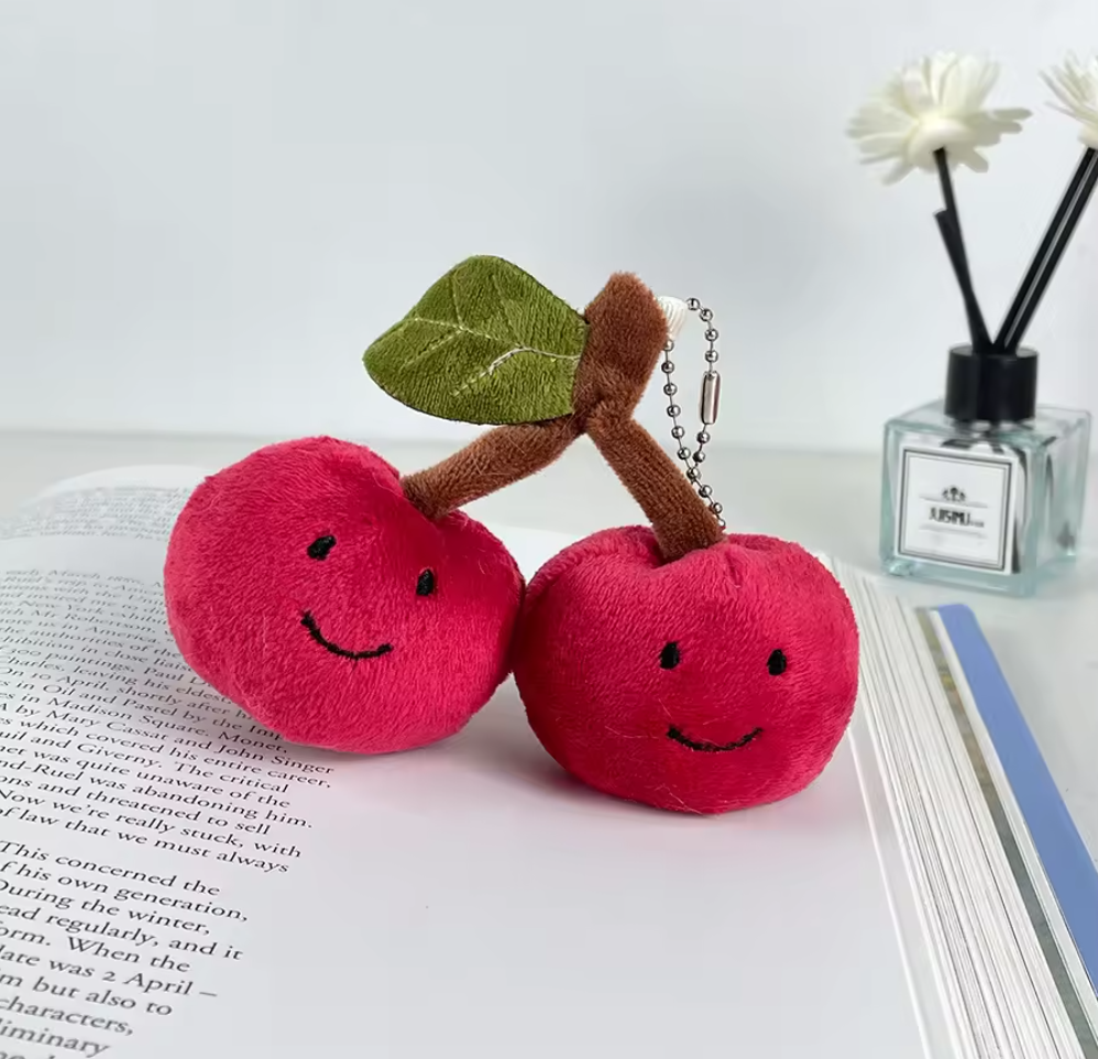 Plush Cherry Bag Charm