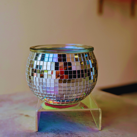 Custom Disco Ball 8oz Wooden Wick Candle | PREORDER - Shipping Wednesday, May 1st