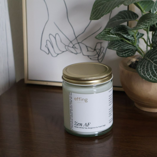 Zen AF | notes: white tea, bergamot & fresh sage 7.2oz candle