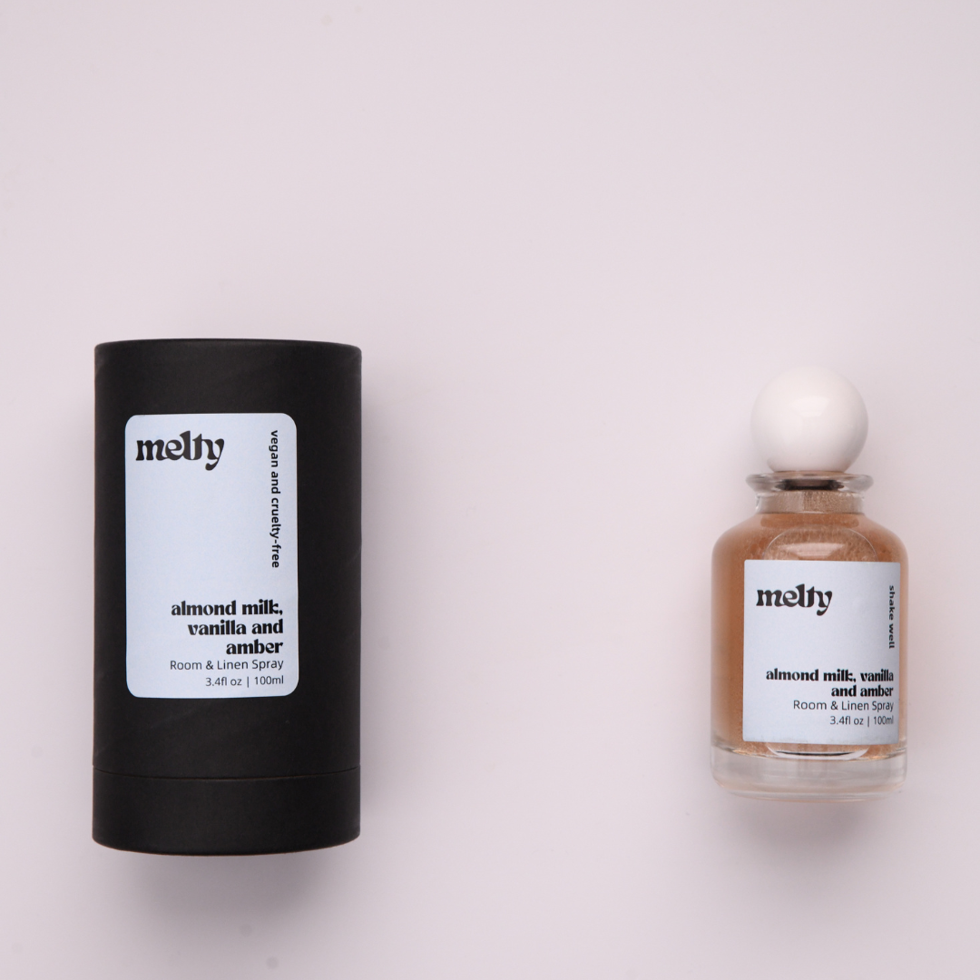 Almond Milk, Vanilla & Amber Scented Room & Linen Spray by themelty.co™