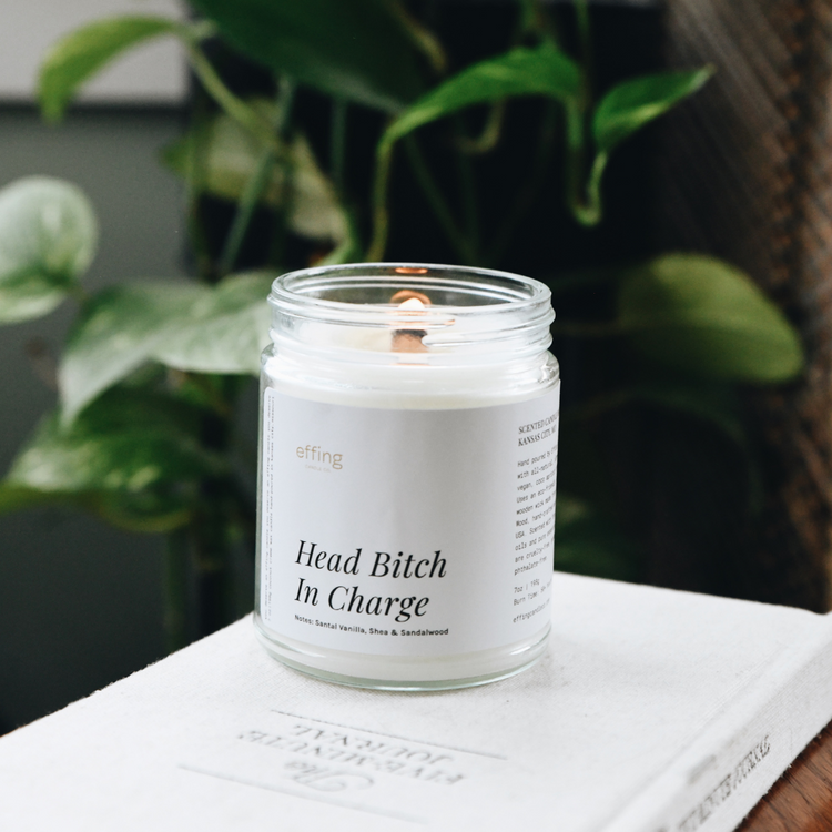 Head Bitch In Charge | Notes: Santal Vanilla, Shea & Sandalwood Candle