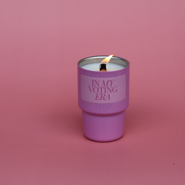 Swifties "In My Voting Era" Mini Tumbler Candle Kamala 2024 | Apple, Honey & Champagne Scent