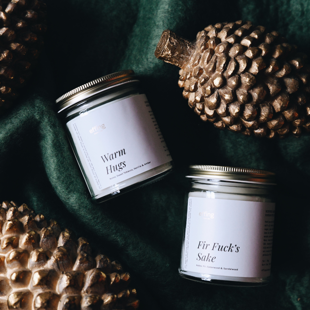 The Naughty & Nice Candle Set: Fir, Warm Hugs & Matches