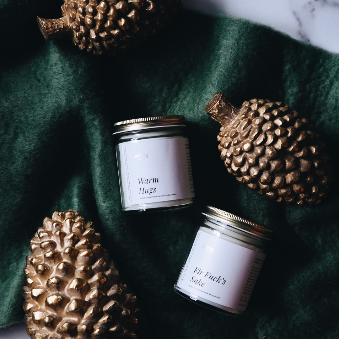 The Naughty & Nice Candle Set: Fir, Warm Hugs & Matches