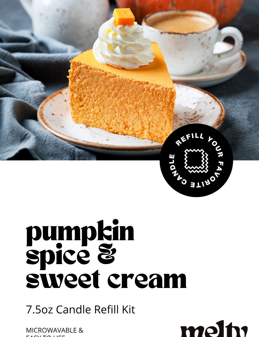 pumpkin spice & sweet cream candle refill kit