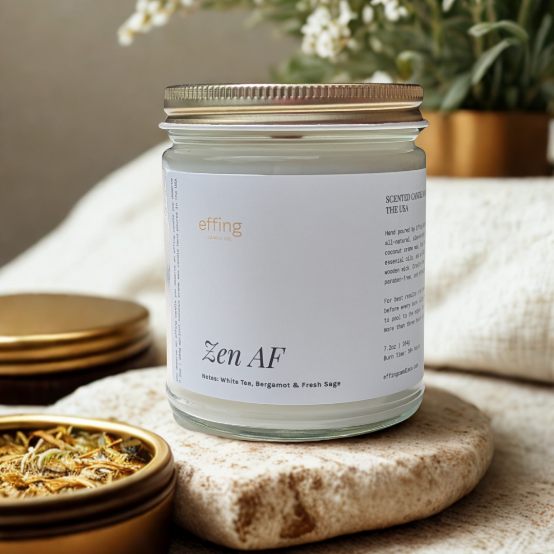 Zen AF | notes: white tea, bergamot & fresh sage 7.2oz candle
