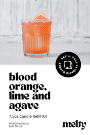 Candle Refill Kit - Blood Orange, Lime & Agave | Fruity Fragrance