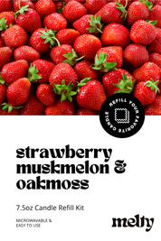 Candle Refill Kit - Strawberry, Muskmelon & Oakmoss | Fruity Fragrance