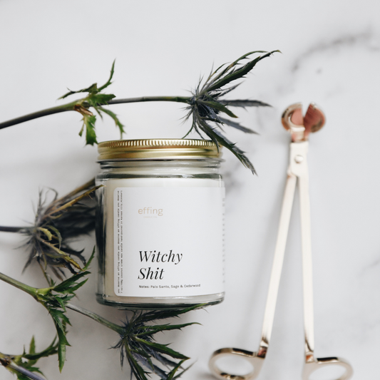 Witchy Sh*t | Notes: Palo Santo, Sage & Cedarwood Wooden Wick Candle