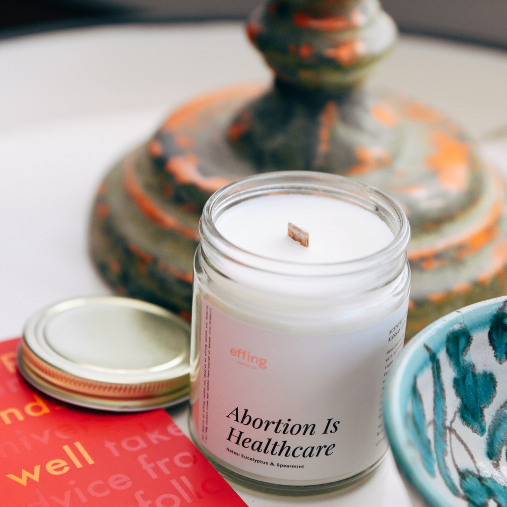 Abortion is healthcare candle made in Kansas City