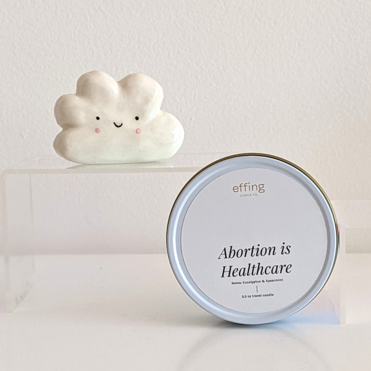 Abortion is Healthcare travel candle