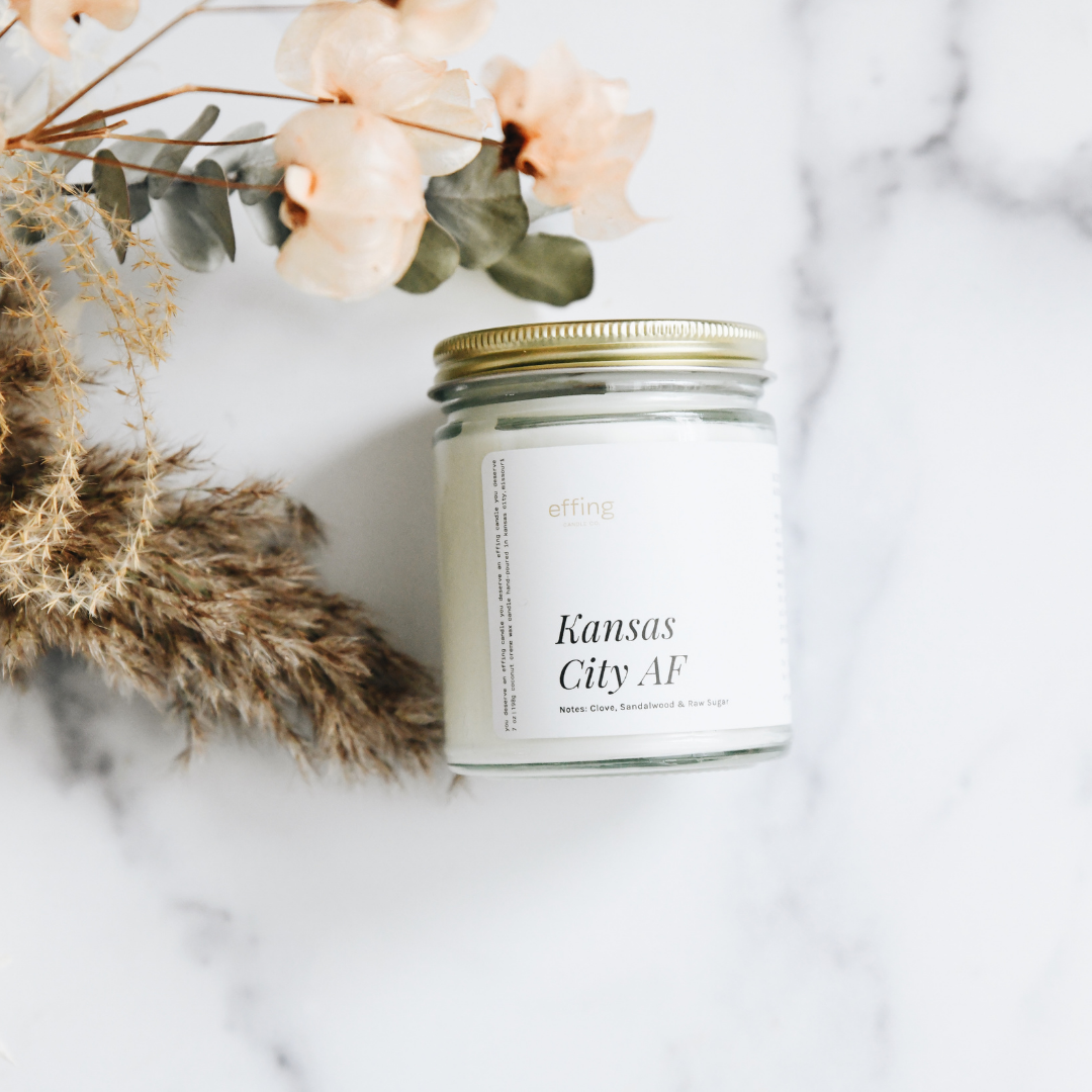 Kansas City AF | Notes: Clove & Sandalwood Wooden Wick Candle