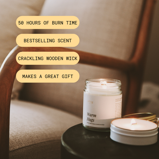 Best Sympathy and Encouragement Gift | Wood Wick Candle Made in Kansas City | Slow burning candle