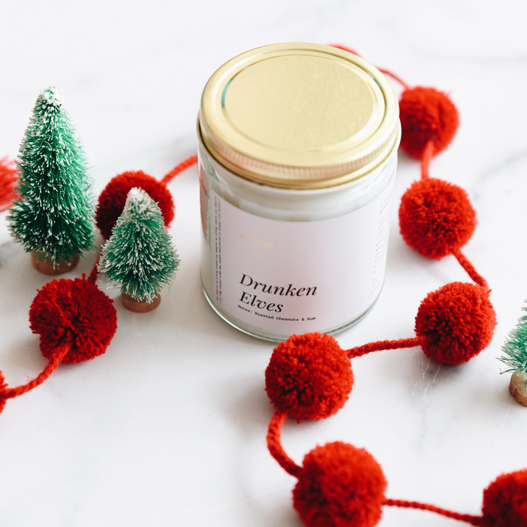 Drunken Elves | Notes: Roasted Chestnuts & Rum Scented Wooden Wick Candle