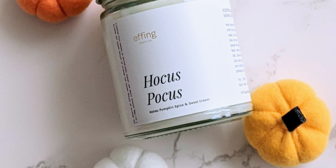 hocus pocus pumpkin spice wooden wick candle