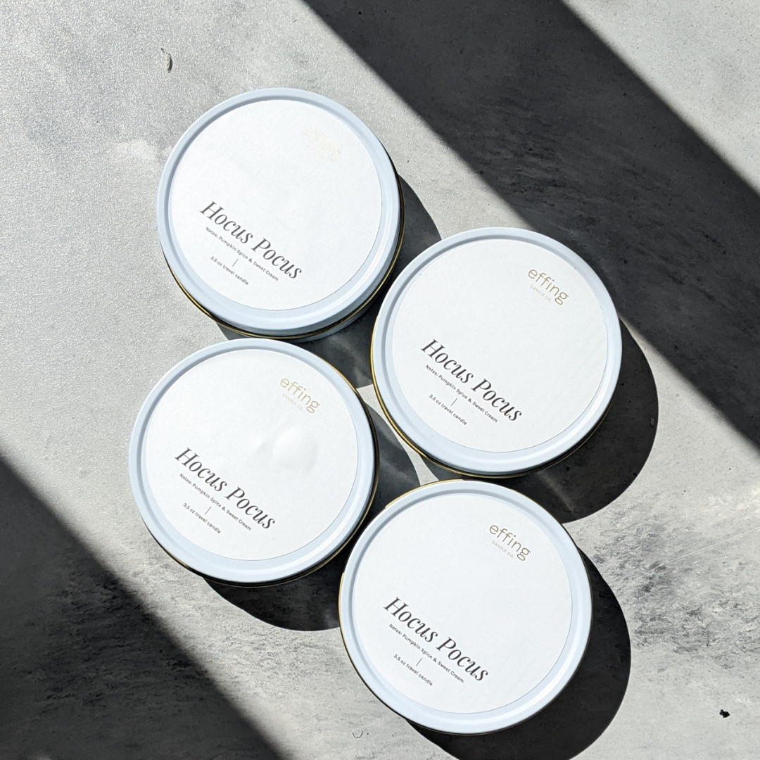 hocus pocus pumpkin spice travel candle made in kansas city