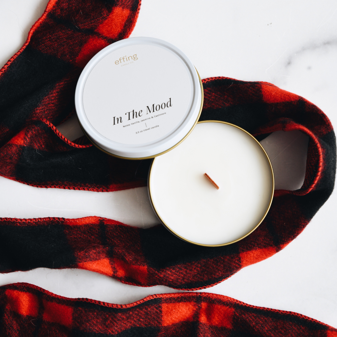 Travel Candle - Cashmere Vanilla Wooden Wick Candle - Made in Kansas City –  Effing Candle Co.