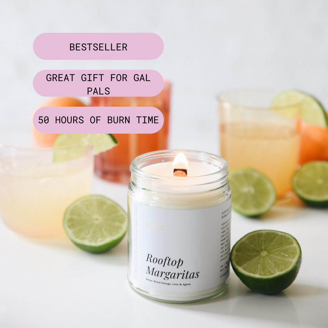 Rooftop Margaritas | Notes: Blood Orange, Lime & Agave Wooden Wick Candle